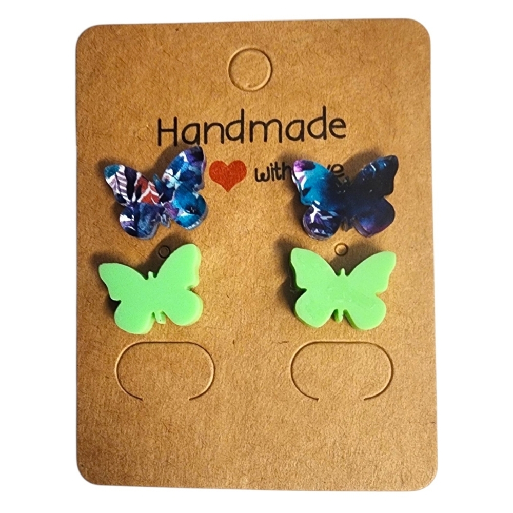 Gemleaf Aurora Acrylic Stud Earrings - 2 Pair